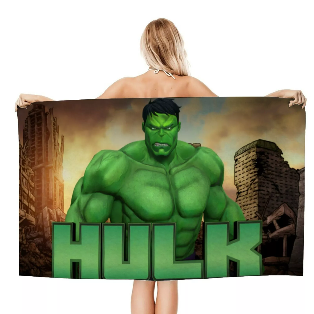 Hulk Avengers Beach Towel Gift Birthday Holiday Marvel Pool Towel