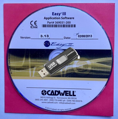Cadwell Easy III Software version 3.13. (Software + Installation)