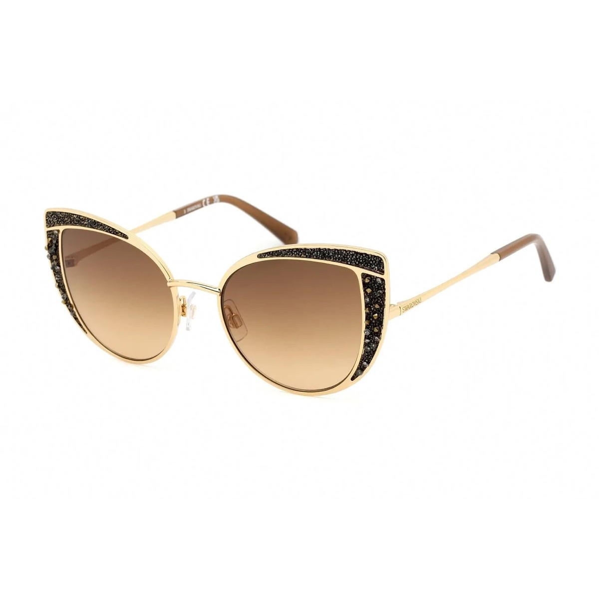 サングラス SWAROVSKI Woman Sunglasses Yellow Gold 0SK7021D 40132Q Swarovski SK6042 1080/1 Transparent Yellow Sunglasses for