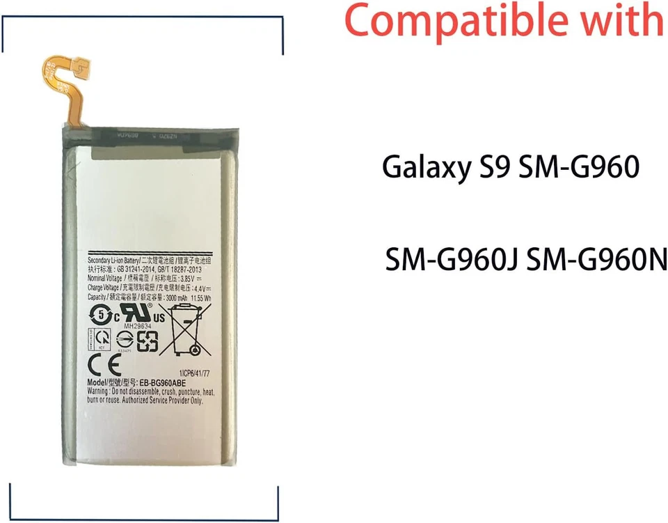 BATTERIA PILA PER SAMSUNG GALAXY S9 SM G960 3000MAH G960F QUALITA' ORIGINALE - Immagine 4 di 4