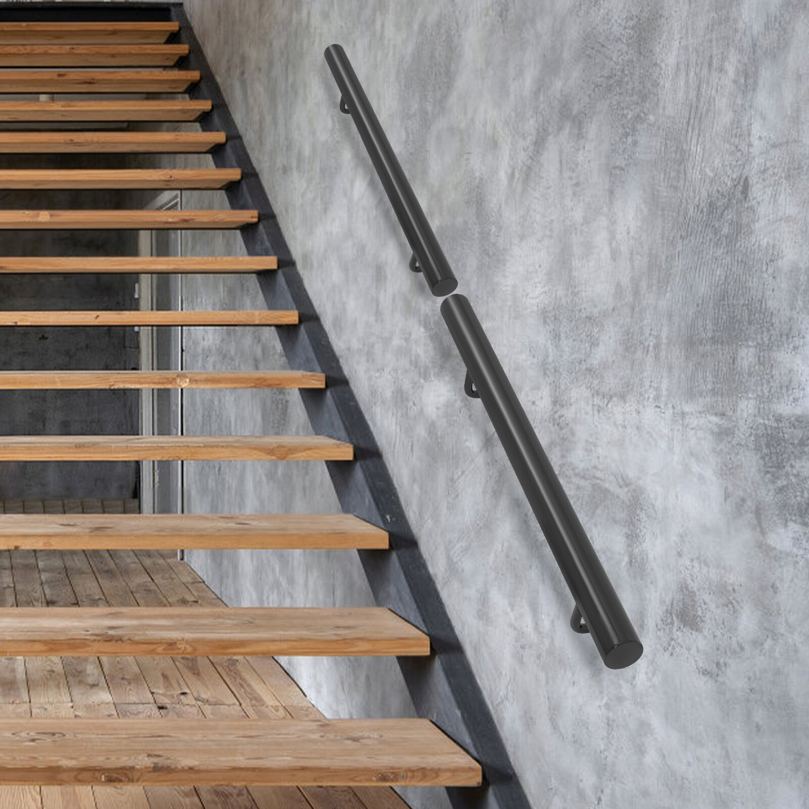 Stainless Steel Wall Mounted Stair Handrail for Indoor Outdoor Use