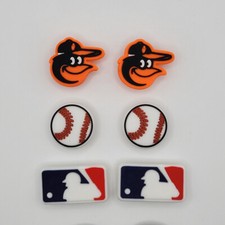 MLB Baltimore Orioles Baseball Team For Crocs Shoe Charms - 6 Pieces