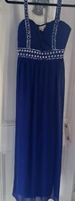 Cotton Club Sequin Sparkling Blue Evening Party Cocktail Dress. Size 8