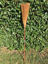 Handmade Witches Broom Halloween Wooden Handle Witches Broom