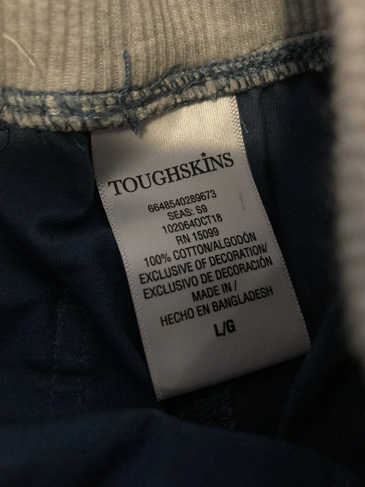 2 X Pantalones Cortos Carga Toughskins Niños Azul Talla L (7) Foto 4 de 4