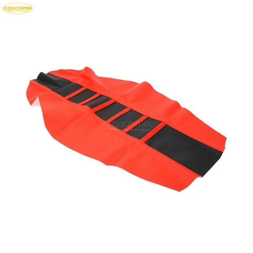 Universal Gripper Soft Red Seat Cover Rib Skin Rubber For Dirt Bikes Supermoto - Picture 3 of 7