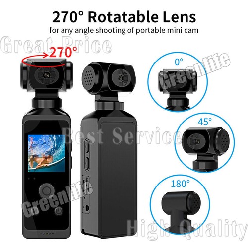 4K 270° Rotate Handheld Action Camera WiFi 30M Waterproof Pocket Sport Camera - Picture 2 of 27