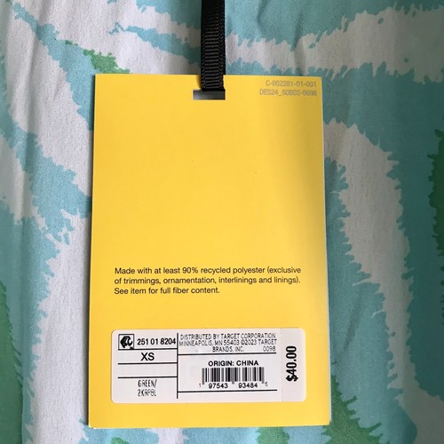 Diane Von Furstenberg Satin Disco Zebra Robe DVF Target Green/Blue Long Size XS - Picture 10 of 10