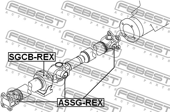 ASSG-REX FEBEST Joint, propshaft for ,CHEVROLET,CHRYSLER,DODGE,FORD,FORD USA,GMC