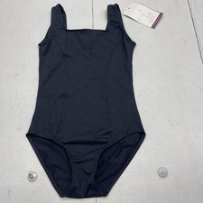 Ballet Rose Black Isla Tank Leotard Youth Girls Size 10 New