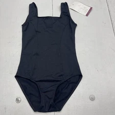 Ballet Rose Black Isla Tank Leotard Youth Girls Size 10 New