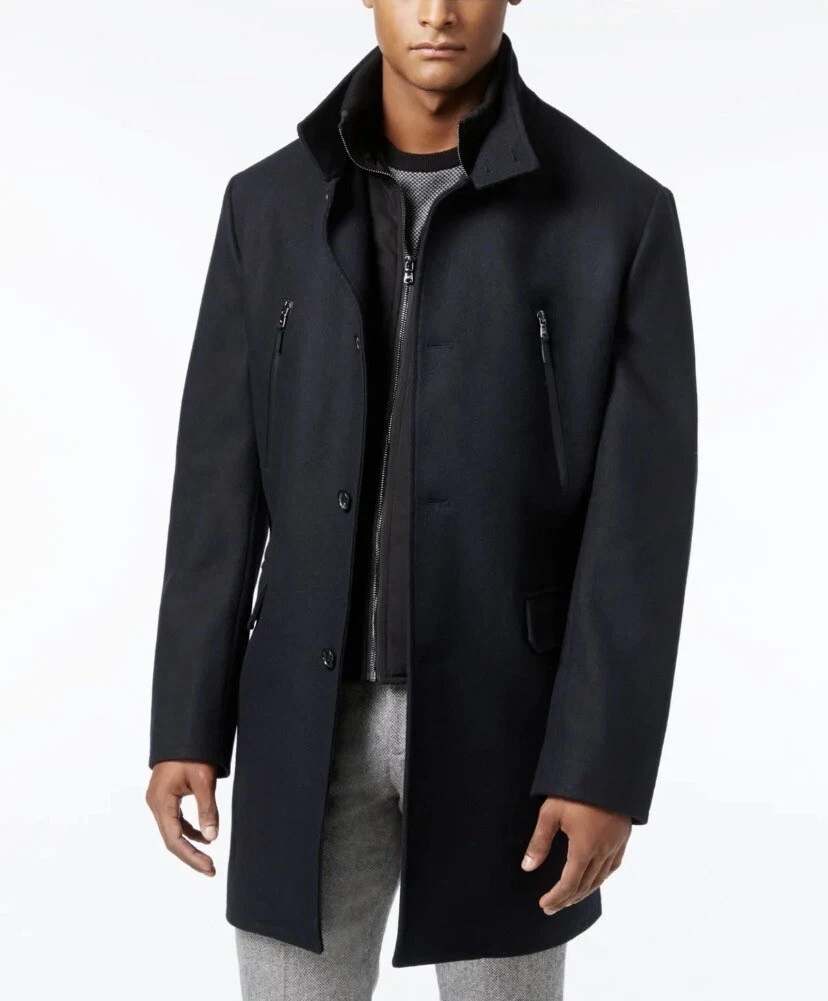 NWT $495 Michael Kors Wool Blend Hartford Overcoat MMK12196SL BLACK 48R  XL/XXL | eBay