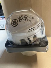Boston Bruins Ray Bourque #77 AUTOGRAPHED Signed White Mini helmet W/HOF JSA