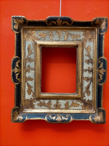 Cornice (Antica) In Stile Dorata E Laccata - Foto 2 di 18