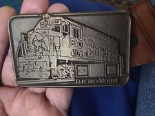 Vintage Brass Electro Motive Dynabuckle Provo Utah Buckle 4108 with Leather Belt