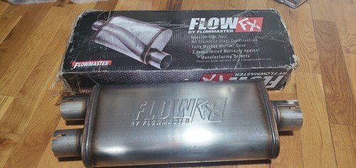 Flowmaster Flow FX Muffler - 72198 Series, 409 Stainless Steel, Natural Finish 6 thumbnail image