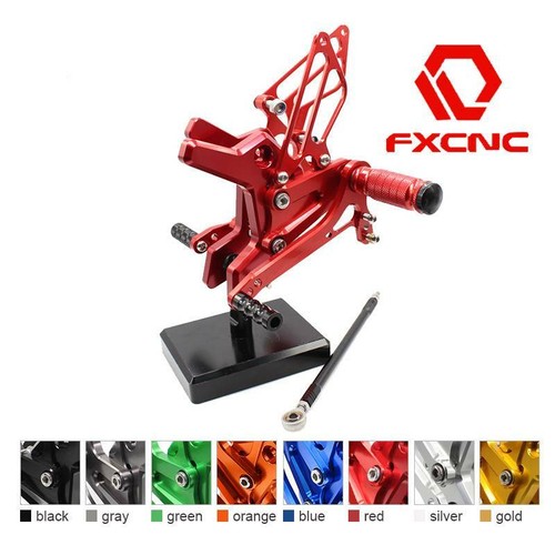For Z750 2004 2005-2006 FXCNC CNC Rearset Front Footpegs Pedal Rest Red - Picture 5 of 12