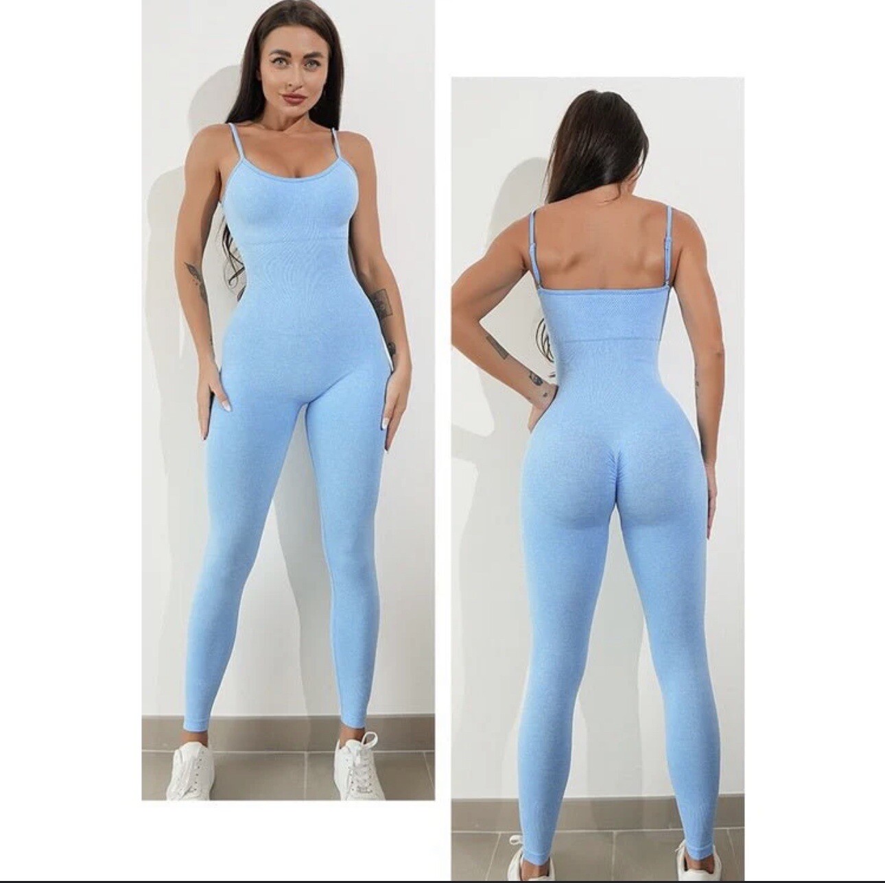 Jumpsuit size Medium women scrunch bum new Blue-image