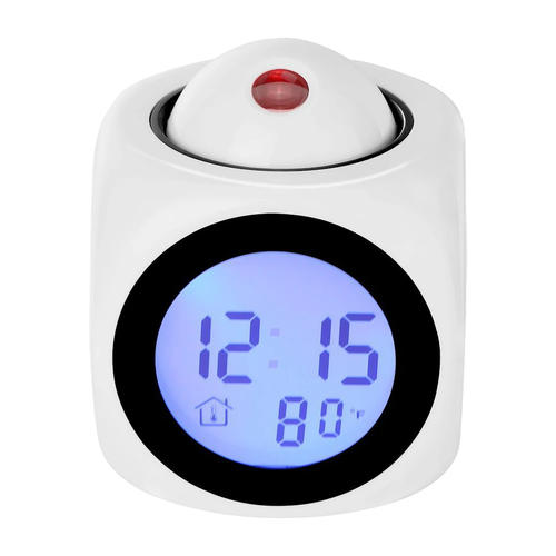 Wall Projection Clock Multi-Function Smart Projector Alarm Clock LED Temperature - Picture 9 of 14