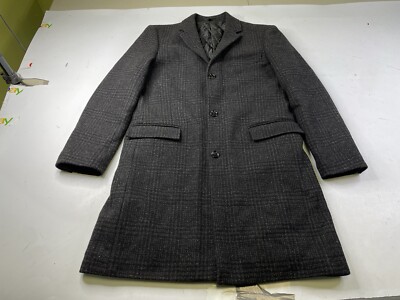 J Crew Wool Plaid Everyday Topcoat Jacket Primaloft Gray Buttons