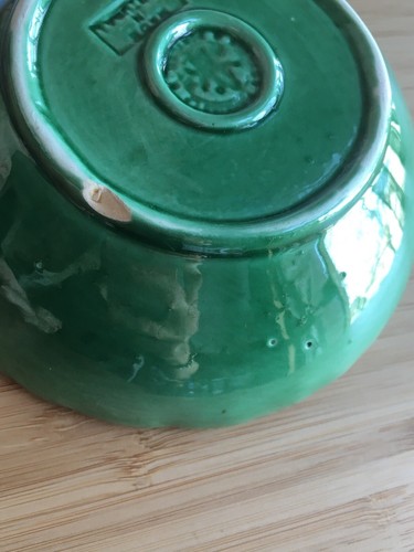 Vtg Bordallo Pinheiro Cabbage Leaf Bowl Incised Mark 1930s 5" Portugal Majolica - Picture 6 of 6