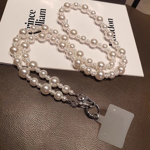Phone Anti-lost Lanyard Crossbody Phone Chain Long Bead Straps For IPhone Xiaomi - Zdjęcie 14 z 14