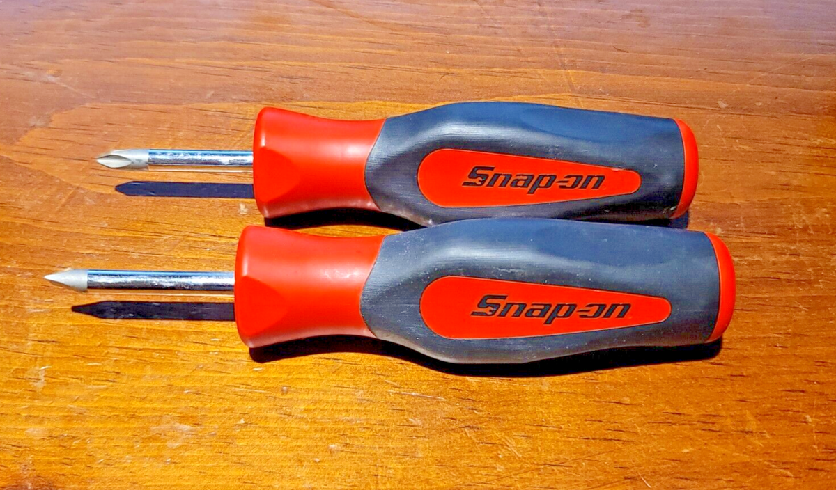 Snap-on Tools RARE 2pc Hard Grip Standard Instinct Handle Stubby
