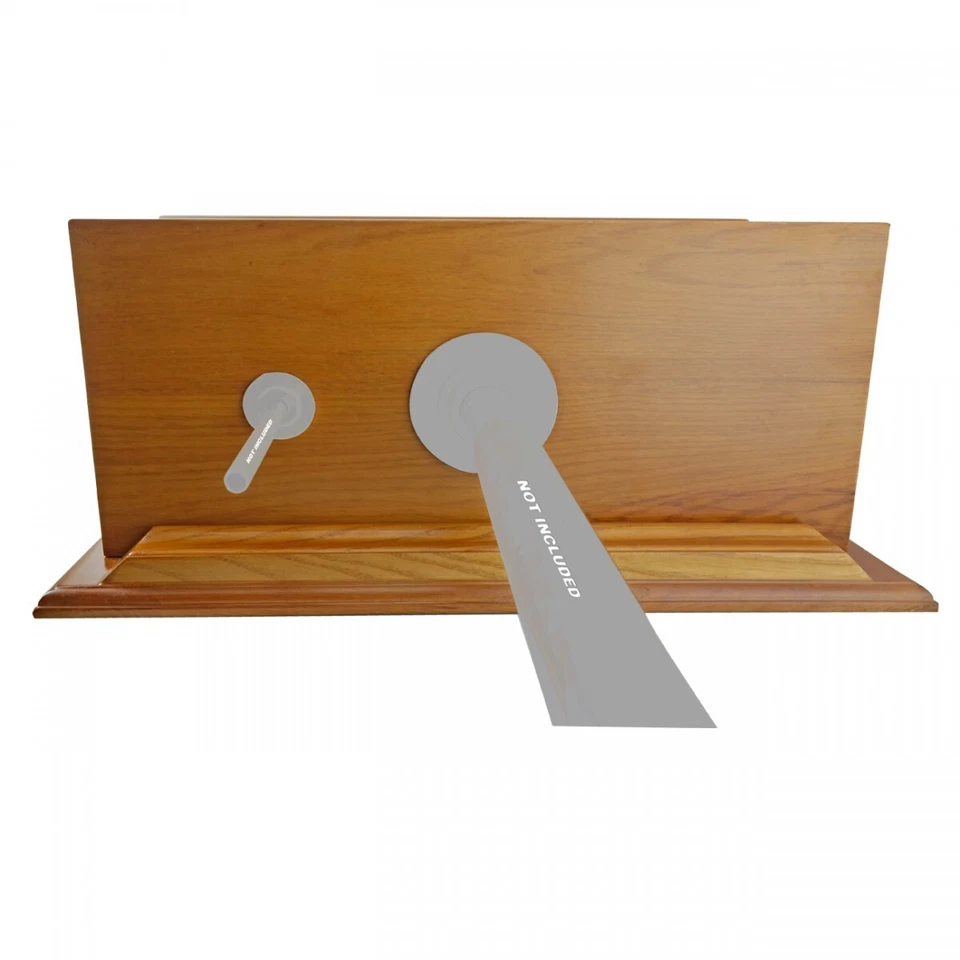 Acabamento de carvalho claro tanque alto puxar corrente vaso sanitário parte madeira design elevado - Imagem 3 de 4