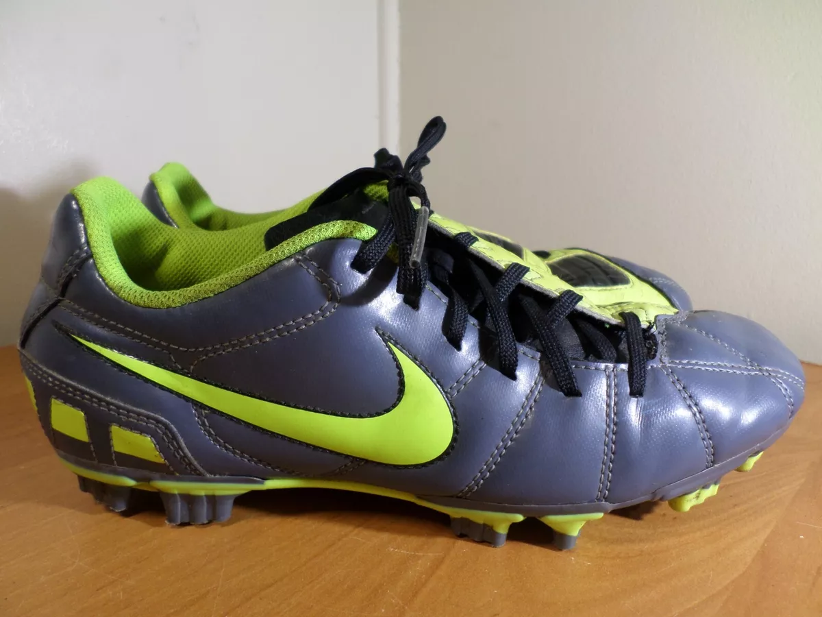 Nike T90 Youth Size 5.5Y Soccer Cleats Total 90 Yellow Gray Nice