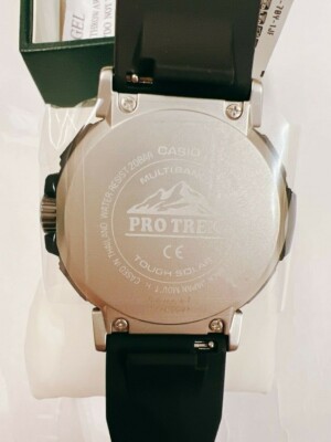 CASIO PRO TREK PRW-70Y-1JF Black Multi Field Line Solar Atomic Men