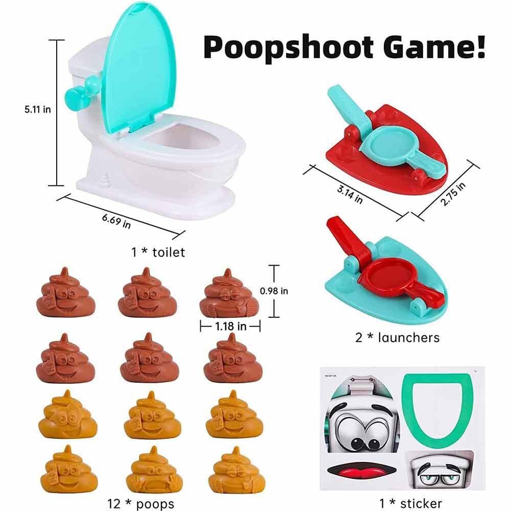 UK Poop Shoot Game Toy Funny Toilet Games Family Party Poop Shoot Game