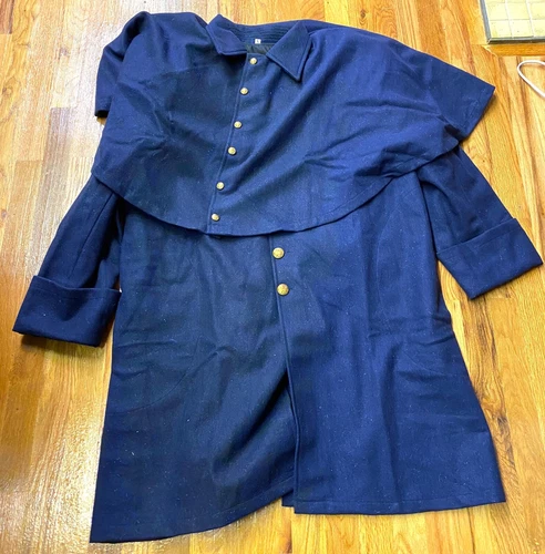 CIVIL WAR US UNION YANKEE INFANTRY BLUE WOOL GREATCOAT OVER COAT-LARGE 42,44