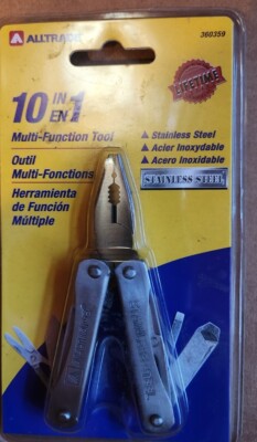 Vintage Alltrade 10 In 1 Multi-Function Tool Knife Pliers 360359 New In Package