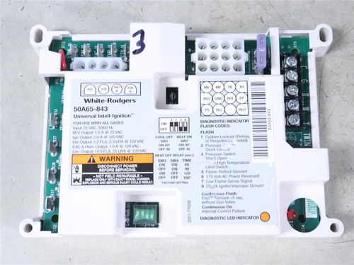 White Rodgers 50A65-843 Intell-Ignition Hot Surface Ignition Control 5001-7765B