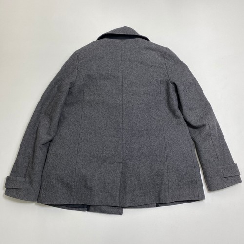 Chaquetón Lacoste para mujer 34 gris forrado doble pecho solapa bolsillos negocios - Imagen 2 de 16