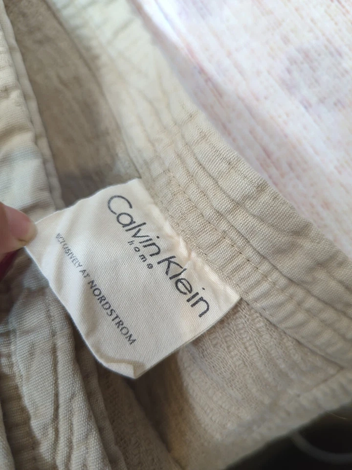 Colcha CALVIN KLEIN HOME COLLECTION Exclusiva en Nordstrom 100% Algodón Marrón Q/K Foto 3 de 4