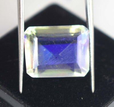Topaze Mystique Naturelle 19,60 Ct - Coupe Concave En Poire, Arc-en-ciel, IGL Certifié