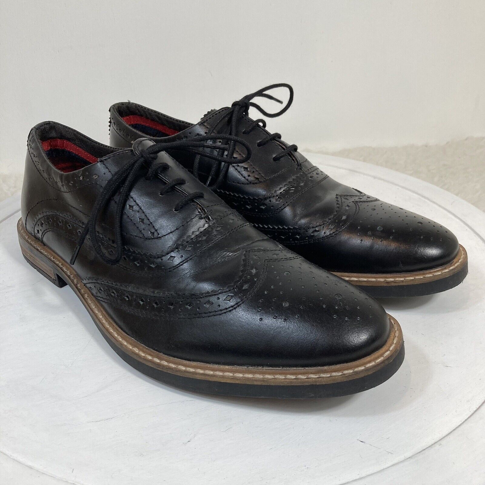 Souvenir Fern Sprinkle Ben Sherman Brent Wingtip Oxford Shoes In Black Size 10.5 Four Eyelet  Cushioned | eBay
