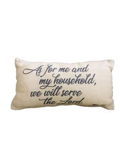 Dicksons As for Me and My House Pillow Decorative Jute Throw Pillow