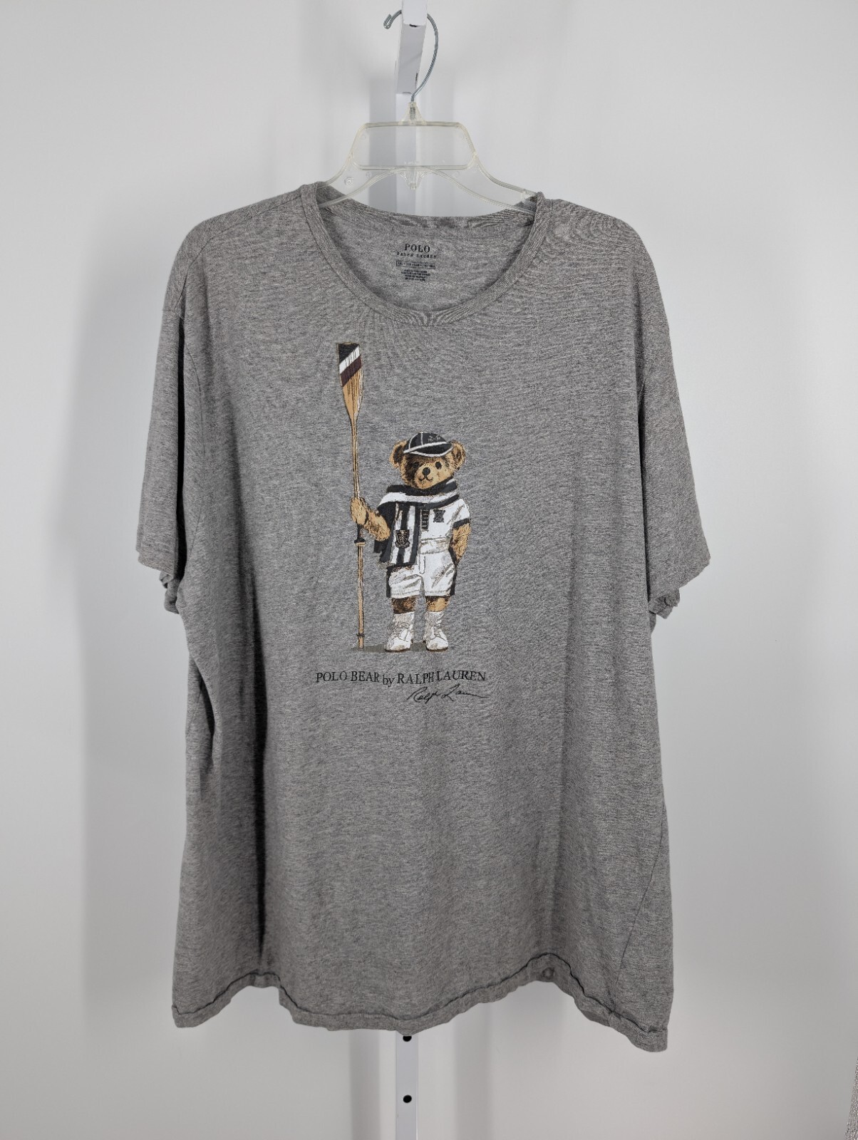 FILA Polo Orso Ralph Lauren Canottaggio Teschio Ossa Grigio T Shirt XXL Sport Nautica Spiaggia