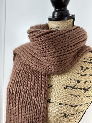 Simply Noelle Homespun Knit Infinity Scarf with Button Placket New! Mauve  Soft