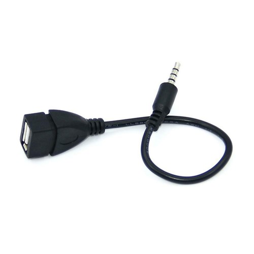 1*3.5mm Male Car Audio AUX Jack to USB Type A Female OTG Converter Adapter Cable - Photo 6 sur 12