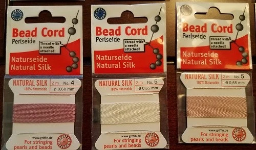 Cuentas de seda natural Griffin para encordar perlas y cuentas Foto 4 de 4