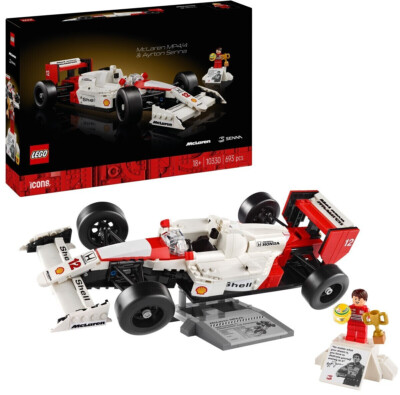 Lego 10330 Icons McLaren MP4/4 & Ayrton Senna Modellauto, F1 Rennwagen