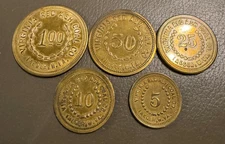 5 Pc Set Virginia Red Ash Coal Co,  Iaeger, W.VA McDowell Co WV Coal Scrip