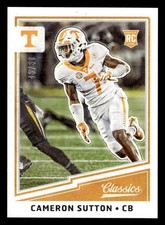 2017 PANINI CLASSICS CAMERON SUTTON 211 BLANK BACK RC 45/50 TENNESSEE VOLUNTEERS
