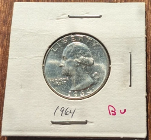 1964 P Washington Quarter BU Uncirculated 90% Silver ~~ Lot #105 ~~ $1 Shipping!