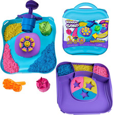 Kinetic Sand, Squishmotion with 1Lb Pink, Yellow Blue Play Sand, Stamper 5 T