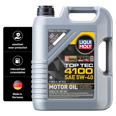 Liqui Moly Top Tec 4100 Sae 5W-40 5 L Synthesis Technology Motor Oil Sku 2330