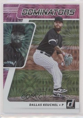 2021 Panini Donruss Dominators Pink Fireworks Dallas Keuchel #DOM10 1tv2